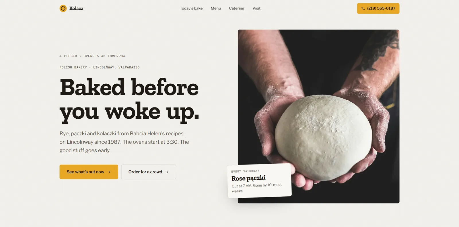 Kolacz Bakehouse homepage